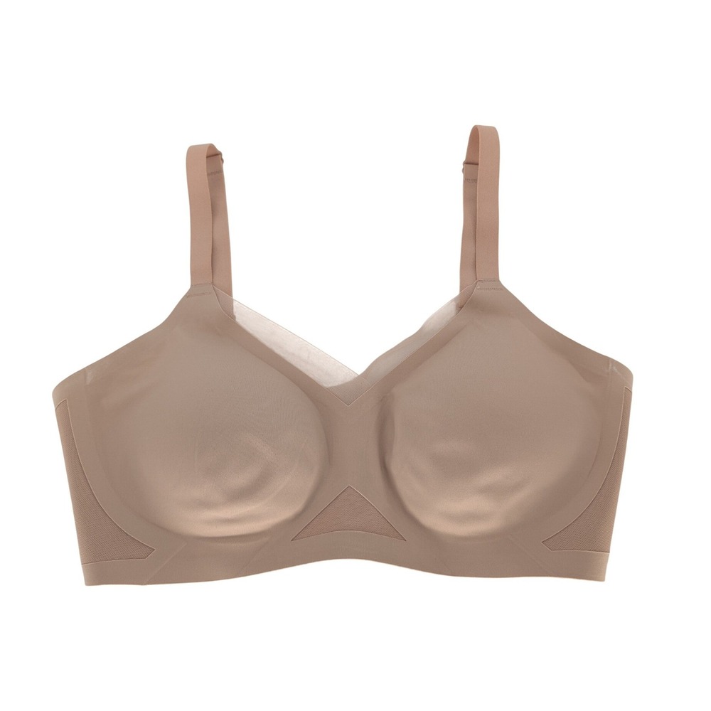 Honeylove Crossover Wireless Bra Women Small Sand Tan LWBRO301 Seamless Comfort